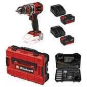Einhell Tp-Cd 18/50 Li-I Bl Solo Akülü Vidalama + 2 x 4 Ah Akü ve 103 Parça Uç Seti (Çanta Dahil) - 1