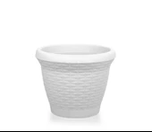 Omnipazar SO-HS05 Plastik Hasır Desenli Dekoratif Saksı 25 Litre No 5 - 9