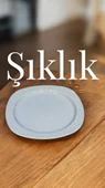 Kütahya porselen 6 parça pasta servis takımı - pasta tatlı sunum tabağı 21 cm. - 1