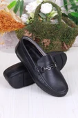 Mehmet Mete 31090 Siyah Deri Hakiki Deri Loafer Erkek Babet Erkek Ayakkabı thumbnail 4