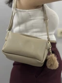 Ponpon vizon cilt çanta - 4