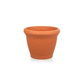 Omnipazar SO-HS03 Plastik Hasır Desenli Dekoratif Saksı 10 Litre No 3 - 9