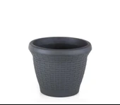 Omnipazar SO-HS05 Plastik Hasır Desenli Dekoratif Saksı 25 Litre No 5 - 5