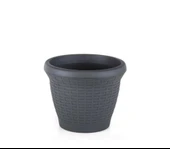 Omnipazar SO-HS04 Plastik Hasır Desenli Dekoratif Saksı 15 Litre No 4 - 1