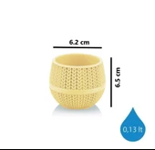 Omnipazar SO-ASR1 Dekoratif Örgü Desen Amasra Saksı 0.13 Litre 6'lı Set 60466365 - 2
