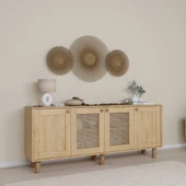 Midoser Bohem Serisi Natura 2 KAPAK Pvc Hasır Desen Ceviz - Meşe Konsol - 3