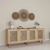 Midoser Bohem Serisi Natura Pvc Hasır Desen Ceviz - Meşe Konsol - 3