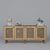 Midoser Bohem Serisi Natura Pvc Hasır Desen Ceviz - Meşe Konsol - 5