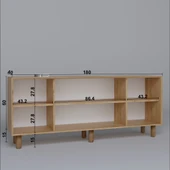 Midoser Bohem Serisi Natura 2 KAPAK Pvc Hasır Desen Ceviz - Meşe Konsol - 8