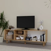 Midoser Bohem Serisi Natura Ceviz-Meşe Pvc Hasır Desen Tv Ünitesi - 4