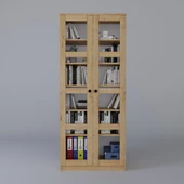 Midoser Lucas Cam Kapaklı Vitrin - Büfe - Kitaplık ve Çok Amaçlı Dolap ( AYARLANABİLİR RAF ) Ceviz - Meşe - 5