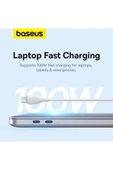 Baseus Pudding Hızlı Şarj Özellikli Type-C to Type-C 100W Kablo 1.2 M Mavi - 4