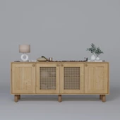 Midoser Bohem Serisi Natura 2 KAPAK Pvc Hasır Desen Ceviz - Meşe Konsol - 5