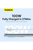Baseus Pudding Serisi Hızlı Şarj ve Data Kablosu USB'den Type-c USB-C'ye 6 Amper 100W, 1,2m - 3