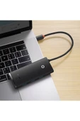 Baseus Lite Siyah 5 In 1 Multifonksiyonal Type-c Hub Dock Station - 6