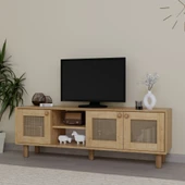 Midoser Bohem Serisi Natura Ceviz-Meşe Pvc Hasır Desen Tv Ünitesi - 3