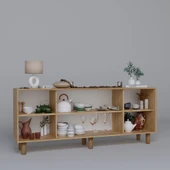 Midoser Bohem Serisi Natura 2 KAPAK Pvc Hasır Desen Ceviz - Meşe Konsol - 7