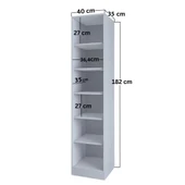 Midoser Lucas Tek Kapılı 6 Raflı Çok Amaçlı Dolap - 7