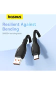 Baseus Pudding Serisi Hızlı Şarj ve Data Kablosu USB'den Type-c USB-C'ye 6 Amper 100W, 1,2m - 3