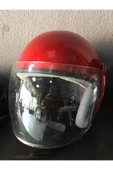 Açık Yarım Kask Kırmızı - 1