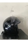 Motosiklet Yarım Kask Siyah - 1
