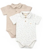 Bebek 2li Kısa Kollu Badi Müslin %100 Pamuk, Bebek ve Yenidoğan Serisi - - 2