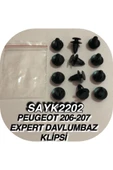 SAYPİ  Peugeot 206-207-expert Davlumbaz Döşeme Klipsi 12 ADET - 3