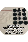 SAYPİ  Cıtroen Pegueot Renault Fıat Bakalit Döşeme Klipsi Siyah 12 ADET - 2