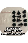 SAYPİ  Nissan - Mitsubishi - Mazda - chrvrolet Kalos Döşeme Klipsi 12 ADET - 2