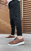 ET0003 Bağcıklı Klasik Taba Beyaz Kalın Taban Casual Erkek Ayakkabı - 5