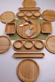 Atbyhome Bambu Zen 6 Kişilik 23 Parça Şık Bambu Kahvaltı Takımı - Kahvaltı Seti - 1