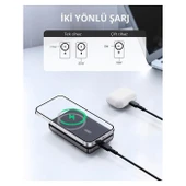 AUKEY PB-MS02 30W 10000 mAh MagSafe Kablosuz Taşınabilir Şarj Cihazı - 3