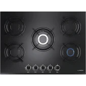 Lanova Crystal 3207B01 - G17402-101 - 3220B6 5'li Siyah Cam Ankastre Set - 3