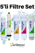 Ortimax  5'li Su Arıtma Filtre Seti – PP Sediment, GAC, CTO Karbon, Membran ve Post Karbon - 2