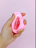 Sevimli Kalp Squishy Simli Yumuşacık (7x9 cm) Kalp Sukuşi - Pembe - 2