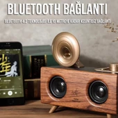 Retro Tasarım Gürültü Önler 3D Ses Bluetooth Müzik Çalar Hoparlör - 5