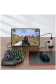 PUBG Mobil Oyun Kit 5in1 BT5.3 Klavye Mouse Set Klavye, Dönüştürücü, Mouse, Mousepad, Telefon Tutucu - 2