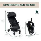 Chicco Glee Bebek Arabası - Uneven Siyah - 3