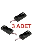 Rodevino 3 Adet 2li Aa Pil Yuvası Kablolu Battery Holder Switch’siz thumbnail 1