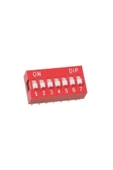 Rodevino 5 Adet 7 Pin Dıp Switch Kırmızı On‑off 2.54 mm Pcb thumbnail 2