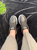 Günlük Kadın Spor Ayakkabı Ortopedik Vegan Deri Bağcık Hafif Kalın Yüksek Taban Yürüyüş Sneaker 102 - 6