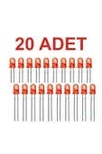 Rodevino 20 Adet 5mm Kırmızı Led thumbnail 1