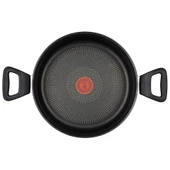 Tefal Titanium 3X Force 24 Cm Cam Kapaklı Kısa Tencere 2100134009 - 2