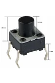 Rodevino 10 Adet Push Button Buton Tach Switch 6x6 10mm ( 4 Bacak ) thumbnail 3