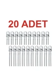Rodevino 20 Adet 5mm Beyaz Led thumbnail 1