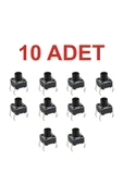 Rodevino 10 Adet Push Button Buton Tach Switch 6x6 10mm ( 4 Bacak ) thumbnail 1