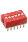 Rodevino 5 Adet 6 Pin Dıp Switch Kırmızı On‑off 2.54 mm Pcb thumbnail 2