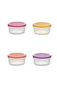 Paşabahçe Zuri Renkli Kapaklı Kahvaltılık, Reçellik , Cam Saklama Kabı 400 cc - 8 Adet - 4
