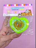 Sevimli Kalp Squishy Simli Yumuşacık (7x9 cm) Kalp Sukuşi - Yeşil - 5