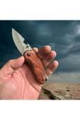 Mini Ahşap Kabze Çelik Çakı 16cm - 2